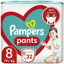 PAMPERS Pants No 8 32 Τεμάχια
