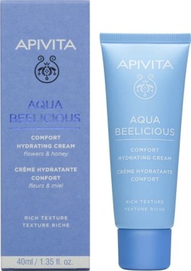 APIVITA Aqua Beelicious Rich Cream Κρέμα Ενυδάτωσης Πλούσιας Υφής Με Μέλι & Λουλούδια Για Άνεση & Λάμψη 40ml
