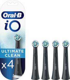 ORAL-B iO Ultimate Clean Black Ανταλλακτικές Κεφαλές 4 Τεμάχια