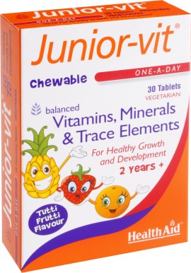 HEALTH AID Junior-vit 30 Μασώμενες Ταμπλέτες