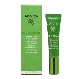 APIVITA Bee Radiant Eye Cream with Peony Κρέμα Ματιών για Σημάδια Γήρανσης + Ξεκούραστη Όψη με Λευκή Παιώνια 15ml