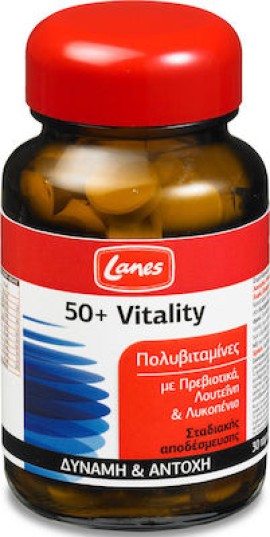 LANES Multivitamin 50+ Vitality 30 Ταμπλέτες