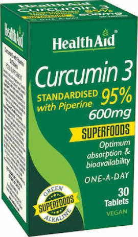 HEALTH AID Curcumin 3 600mg 30 Ταμπλέτες