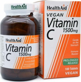 HEALTH AID Vitamin C Prolonged Release 1500mg 100 Ταμπλέτες