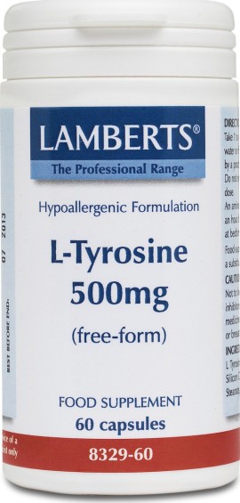 LAMBERTS L-Tyrosine 500mg 60 Κάψουλες