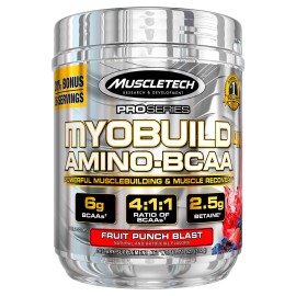 MUSCLETECH Myobuild Amino BCAA 332g - Fruit Punch Blast