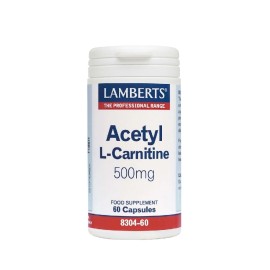 LAMBERTS Acetyl L-Carnitine 500mg 60 Κάψουλες