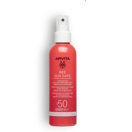 APIVITA Bee Sun Safe Αντηλιακό Και Ενυδατικό Spray Ελαφριάς Υφής Για Πρόσωπο Και Σώμα SPF50 200ml