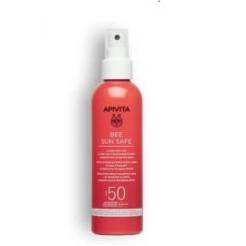 APIVITA Bee Sun Safe Αντηλιακό Και Ενυδατικό Spray Ελαφριάς Υφής Για Πρόσωπο Και Σώμα SPF50 200ml