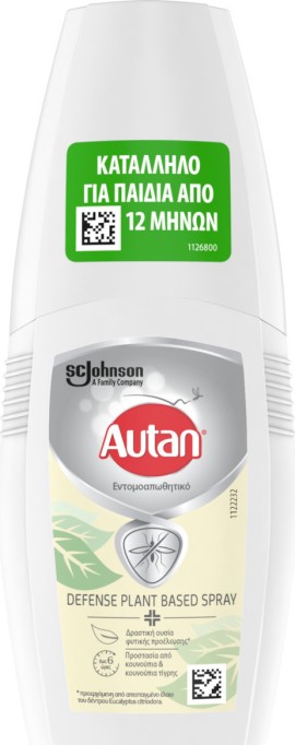 AUTAN Plant Based Spray Αντικουνουπικό Σπρέι 100ml