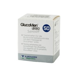 MENARINI GlucoMen Areo Sensor Ταινίες Μέτρησης Γλυκόζης 50 Τεμάχια