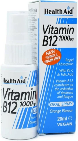 HEALTH AID Vitamin B12 Oral Spray 1000mg 20ml