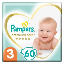PAMPERS Premium Care No. 3 για 6-10kg 60τμχ