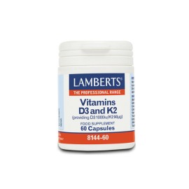 LAMBERTS Vitamin D3 1000IU & K2 90mg 60 Κάψουλες
