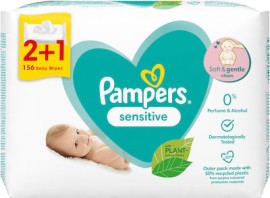 PAMPERS Wipes Sensitive 3x52 Τεμάχια
