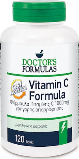 DOCTORS FORMULAS Vitamin C Fast Action 1000mg 120 Ταμπλέτες