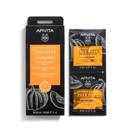 APIVITA Express Beauty Μάσκα Προσώπου Για Αποτοξίνωση Με Κολοκύθα  2X8ml