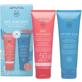 APIVITA Bee Sun Safe Beach Essentials Hydra Fresh Face & Body Milk 100ml + After Sun Gel Cream 100ml