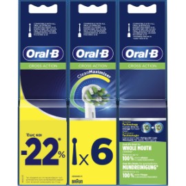 ORAL-B Cross Action CleanMaximiser Ανταλλακτικές Κεφαλές 6 Τεμάχια