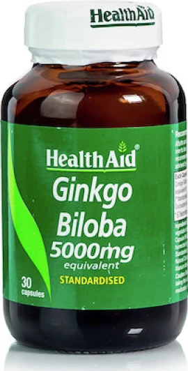 HEALTH AID Ginkgo Biloba 5000mg 30 Κάψουλες