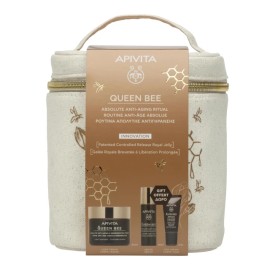 APIVITA Promo Queen Bee Ρουτίνα Απόλυτης Αντιγήρανσης με Queen Bee Αντιγηραντική Κρέμα Ελαφριάς Υφής 50ml + Δώρο Queen Bee Serum Αντιγηραντικός Ορός Προσώπου 10ml + Κρέμα Ματιών 5ml + Νεσεσέρ