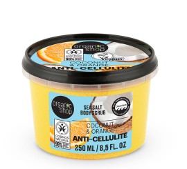 ORGANIC SHOP Anti-Cellulite Sea Salt Body Scrub Coconut + Orange 250ml