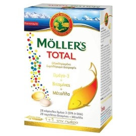 MÖLLER’S Total Omega 3 + Vitamins + Minerals 28 Tαμπλέτες & 28 Kάψουλες