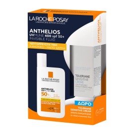 LA ROCHE Anthelios UVmune 400 Fluid SPF50+ Aντηλιακό Προσώπου για Κανονικό-Μικτό Δέρμα 50ml + Δώρο Toleriane Sensitive Ενυδατική Κρέμα 15ml