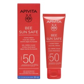 APIVITA Bee Sun Safe Aντηλιακή, Καταπραϋντική Κρέμα Προσώπου Για Ευαίσθητες Επιδερμίδες SPF50 50ml