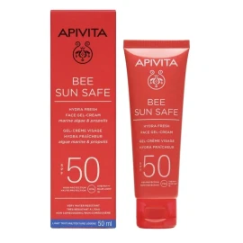 APIVITA Bee Sun Safe Aντηλιακή, Καταπραϋντική Κρέμα Προσώπου Για Ευαίσθητες Επιδερμίδες SPF50 50ml