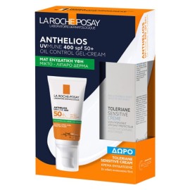 LA ROCHE Anthelios UVmune 400 Oil Control Gel Cream SPF50+ 50ml & Δώρο Toleriane Sensitive Cream 15ml