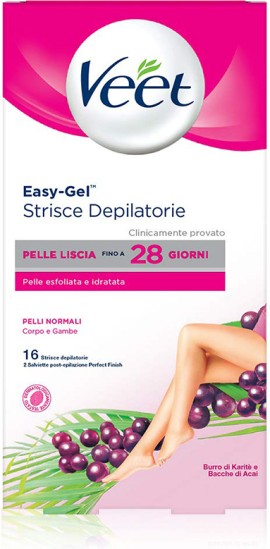 VEET Easy-Gel Body & Legs Normal Skin 16 Τεμάχια