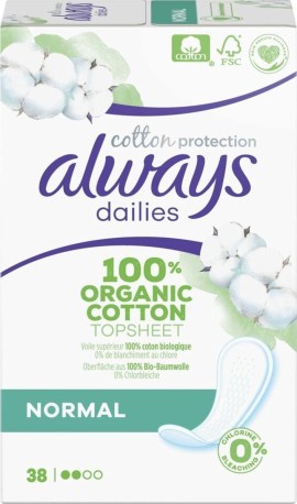 ALWAYS Dailies Cotton Protection Normal 38 Τεμάχια