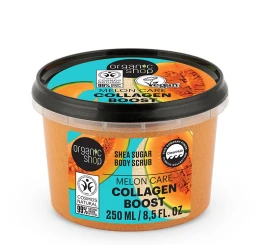 ORGANIC SHOP Collagen Boost Shea Suger Body Scrub Melon Care 250ml