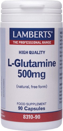 LAMBERTS L-Glutamine 500mg 90 Κάψουλες