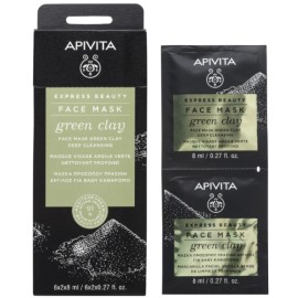 APIVITA Express Beauty Μάσκα Πράσινος Άργιλος 2x8ml