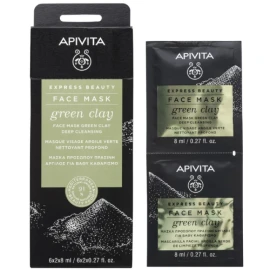 APIVITA Express Beauty Μάσκα Πράσινος Άργιλος 2x8ml