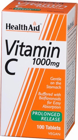 HEALTH AID Vitamin C Prolonged Release Vegan 1000mg 100 Φυτικές Κάψουλες