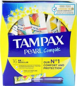 TAMPAX Ταμπόν Compak Pearl Regular 16 Τεμάχια