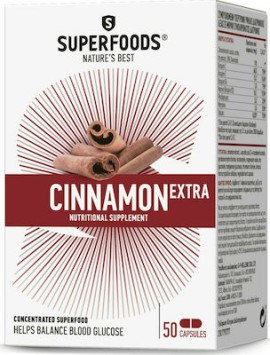 SUPERFOODS Κανέλα Extra 50 Κάψουλες