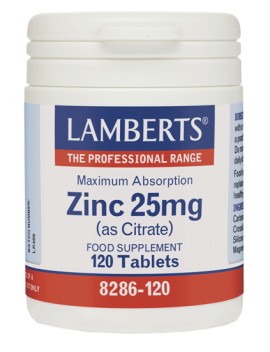LAMBERTS Zinc 25mg (Citrate) 120 Ταμπλέτες