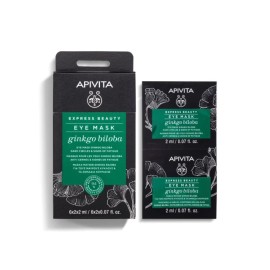 APIVITA Express Beauty Μάσκα Ματιών Για Mαύρους Κύκλους Mε Ginkgo Biloba  2x2ml
