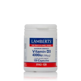 LAMBERTS Vitamin D3 4000IU 120 Κάψουλες