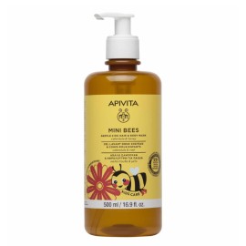 APIVITA Mini Bees Απαλό Σαμπουάν + Αφρόλουτρο για Παιδιά με Καλέντουλα + Μέλι 500ml