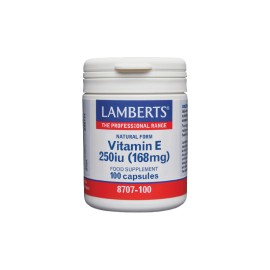 LAMBERTS Vitamin E 250ΙU Natural 100 Κάψουλες