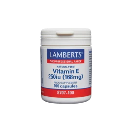 LAMBERTS Vitamin E 250ΙU Natural 100 Κάψουλες
