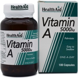 HEALTH AID Vitamin A 5000iu 100 Κάψουλες