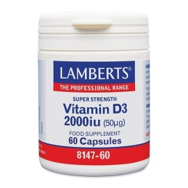 LAMBERTS Vitamin D3 2000iu 60 Κάψουλες