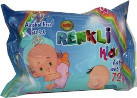 RENKLI KIDS Wet Wipes 72 Τεμάχια