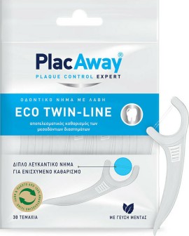 PLAC AWAY Eco Twin-Line Flossers 30 Τεμάχια